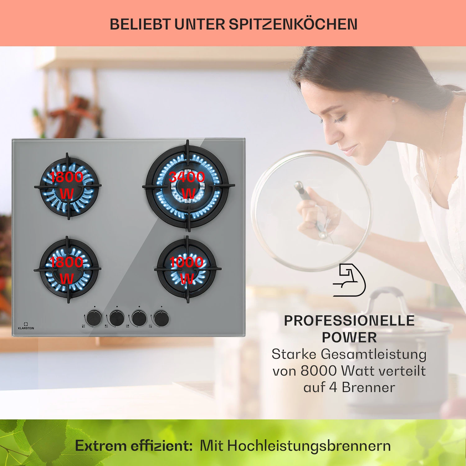 Firetale Gaskochfeld 4-flammig 60 Cm Aluminium-Brenner Inkl. Schlauch Und Druckminderer 3 Firetale Gaskochfeld 4-flammig 60 Cm Aluminium-Brenner Inkl. Schlauch Und Druckminderer – Bild 3