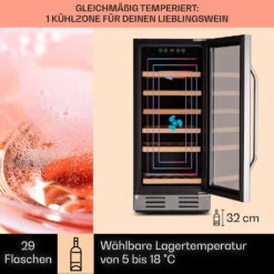 Vinovilla 29 Built-In Weinkühlschrank 81 L / 29 Fl. Glastür Edelstahl -Haushaltsgeräte Geschäft 10041304 de 0003 logo