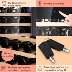 Barossa 38 Uno Weinkühlschrank 1 Zone 94 Ltr 38 Fl Touch-Display -Haushaltsgeräte Geschäft 10041306 de 0005 usp