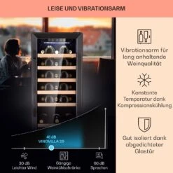 Vinovilla 29 Built-In Weinkühlschrank 81 L / 29 Fl. 1 Zone Glastür Edelstahl -Haushaltsgeräte Geschäft 10041309 de 0004 logo