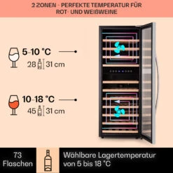 Vinamour 73 Duo Weinkühlschrank 2 Zonen 192 L/73 Flaschen 5-18°C Touch 10 Vinamour 73 Duo Weinkühlschrank 2 Zonen 192 L/73 Flaschen 5-18°C Touch -Haushaltsgeräte Geschäft 10041314 de 0003 logo
