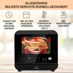 Vita Pro Heißluftfritteuse Dampfgaren 2450 W 18 Ltr 800 Ml Wassertank -Haushaltsgeräte Geschäft 10041333 de 0003 usp