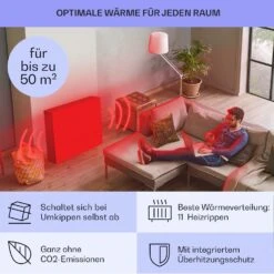 Sanford Smart Ölradiator 2500 W Leistung Wochentimer LED-Display Touch-Panel Klarstein-App -Haushaltsgeräte Geschäft 10041358 de 0005 usp