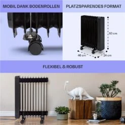 Sanford Smart Ölradiator 2500 W Leistung Wochentimer LED-Display Touch-Panel Klarstein-App -Haushaltsgeräte Geschäft 10041358 de 0006 usp