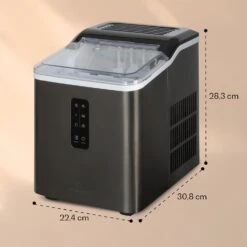 Albaron Supreme Eiswürfelmaschine Bullet 12kg/24h 1,5 Ltr Edelstahl -Haushaltsgeräte Geschäft 10041360 yy 0007 dimensions