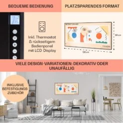 Wonderwall Air Art Smart Infrarotheizung 60x120 Cm 700W Wandinstallation App-Steuerung Abstrakt 12 Wonderwall Air Art Smart Infrarotheizung 60x120 Cm 700W Wandinstallation App-Steuerung Abstrakt -Haushaltsgeräte Geschäft 10041363 de 0006 usp