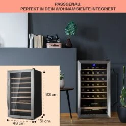 Vinamour 32 Uno Weinkühlschrank 1 Zone 95 L / 36 Flaschen 4-18°C Touch -Haushaltsgeräte Geschäft 10041393 de 0006 usp