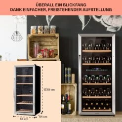 Vinamour 66 Duo Weinkühlschrank 2 Zonen 204 L/79 Flaschen 5-18°C Touch -Haushaltsgeräte Geschäft 10041394 de 0006 usp