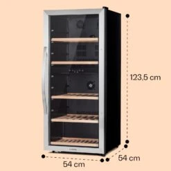Vinamour 66 Duo Weinkühlschrank 2 Zonen 204 L/79 Flaschen 5-18°C Touch -Haushaltsgeräte Geschäft 10041394 yy 0008 dimensions