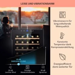 Barossa 32 Uno Weinkühlschrank 1 Zone 95 Liter / 36 Flaschen Touch-Display 12 Barossa 32 Uno Weinkühlschrank 1 Zone 95 Liter / 36 Flaschen Touch-Display -Haushaltsgeräte Geschäft 10041395 de 0004 usp