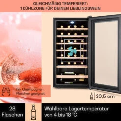 Barossa 29 Uno Weinkühlschrank 1 Zone 88 Ltr / 28 Fl Touch-Display -Haushaltsgeräte Geschäft 10041397 de 0003 usp