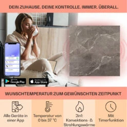Wonderwall Santorini Smart Infrarot-Heizung 60x60cm 500W Timer IP24 -Haushaltsgeräte Geschäft 10041817 de 0003 usp