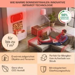 Wonderwall Santorini Smart Infrarot-Heizung 60x60cm 500W Timer IP24 -Haushaltsgeräte Geschäft 10041817 de 0004 usp