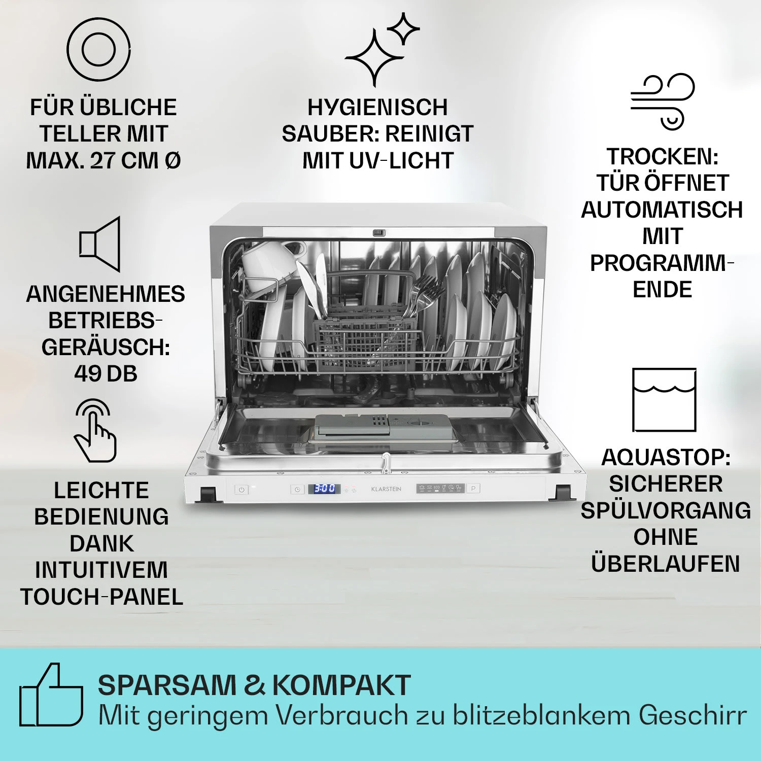 Havasia UV 6 Secret Einbau-Geschirrspüler UV-Licht 6 Programme 2 Havasia UV 6 Secret Einbau-Geschirrspüler UV-Licht 6 Programme – Bild 2