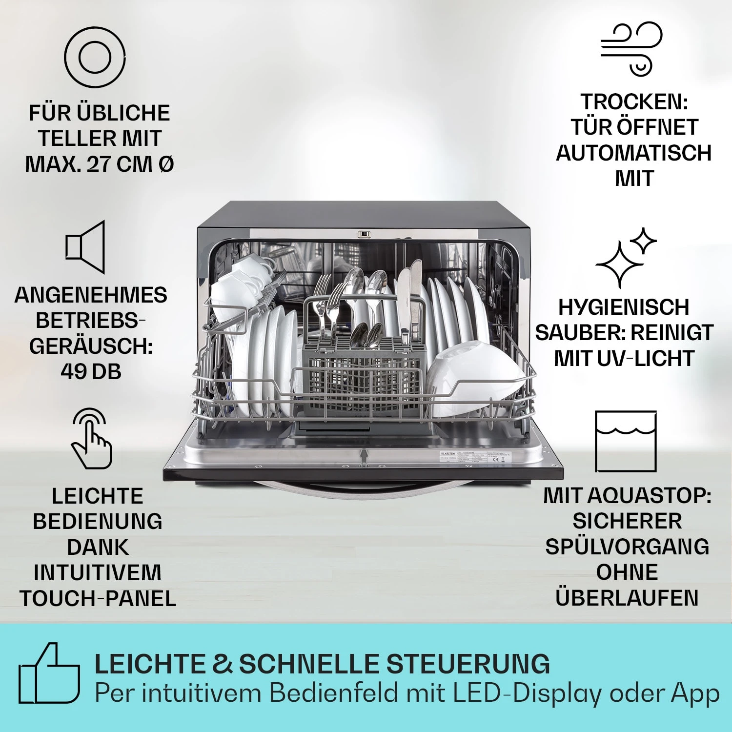 Havasia UV 6 Luminance Geschirrspüler UV Glasfront Freistehend 1380W 2 Havasia UV 6 Luminance Geschirrspüler UV Glasfront Freistehend 1380W – Bild 2