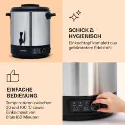 Abbey 25 Einkochautomat Getränkespender 25L 100°C 180min Edelstahl -Haushaltsgeräte Geschäft 10041838 de 0004 logo