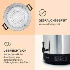 Abbey 40 Einkochautomat Getränkespender 40L 100°C 180min Edelstahl -Haushaltsgeräte Geschäft 10041839 de 0006 logo