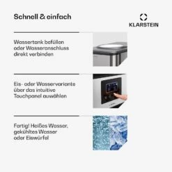 Aqueous Eiswürfelmaschine 3-in-1: Eiswürfel, Wasserspender: Heiß & Kalt 20 Kg/24h -Haushaltsgeräte Geschäft 10041845 de 0004 usp