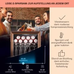 Beersafe XL Kühlschrank 60 Liter 2 Böden Doppelt Isolierte Panoramaglastür Edelstahl -Haushaltsgeräte Geschäft 10041891 de 0003 usp