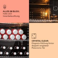 Beersafe XXL Kühlschrank 80 Liter 3 Böden Panoramaglastür -Haushaltsgeräte Geschäft 10041893 de 0004 usp