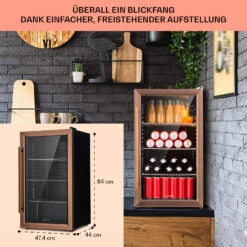 Beersafe XXL Kühlschrank 80 Liter 3 Böden Panoramaglastür -Haushaltsgeräte Geschäft 10041893 de 0007 usp