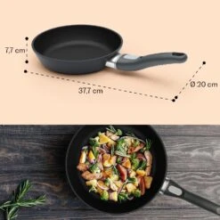 Noto Endurance Bratpfanne Ø20 Cm Geschmiedetes Aluminium Abnehmbarer Griff -Haushaltsgeräte Geschäft 10045001 yy 0009 dimensions