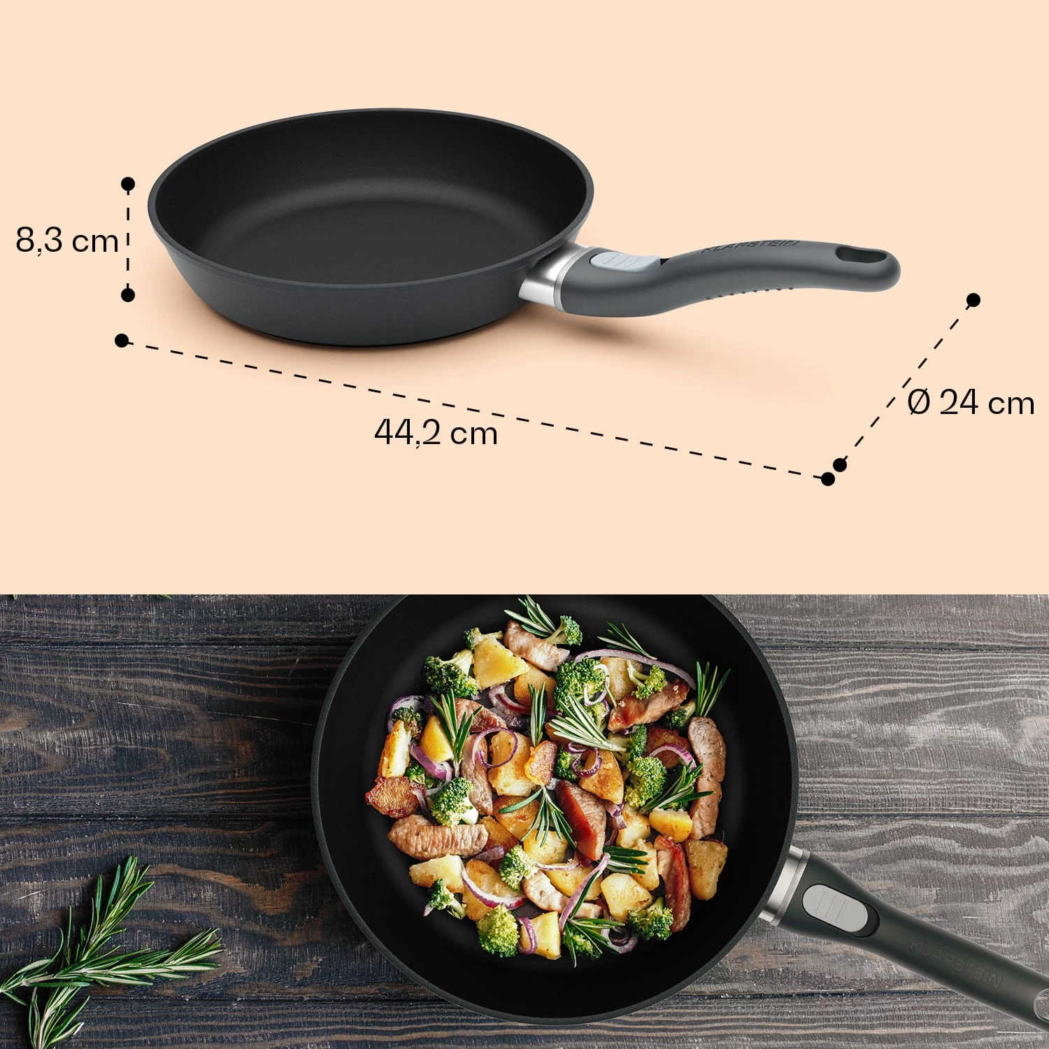 Noto Endurance Bratpfanne Ø24 Cm Geschmiedetes Aluminium Abnehmbarer Griff 9 Noto Endurance Bratpfanne Ø24 Cm Geschmiedetes Aluminium Abnehmbarer Griff – Bild 9