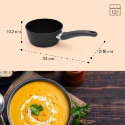 Noto Endurance Kasserolle Ø16cm Geschmiedetes Aluminium Induktion Antihaft 15 Noto Endurance Kasserolle Ø16cm Geschmiedetes Aluminium Induktion Antihaft -Haushaltsgeräte Geschäft 10045005 yy 0008 dimensions