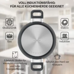Noto Endurance Kochtopf Ø24cm Geschmiedetes Aluminium Deckel Induktion PTFE-Antihaftbeschichtung -Haushaltsgeräte Geschäft 10045007 de 0004 usp