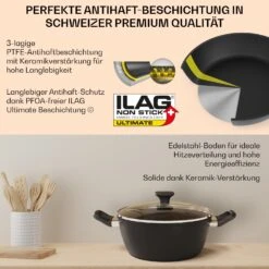 Noto Endurance Kochtopf Ø28cm Geschmiedetes Aluminium Deckel Induktion PTFE-Antihaftbeschichtung -Haushaltsgeräte Geschäft 10045008 de 0005 usp