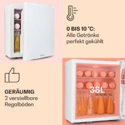 Happy Hour 38 Mini-Kühlschrank Minibar 38 Liter 26 DB -Haushaltsgeräte Geschäft 10045047 de 0004 usp