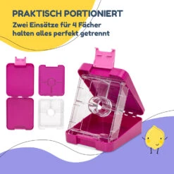 Klarstein Schmatzfatz Easy Snackbox 4 Fächer 18 X 15 X 5 Cm (BxHxT) -Haushaltsgeräte Geschäft 10045068 de 0004 usp