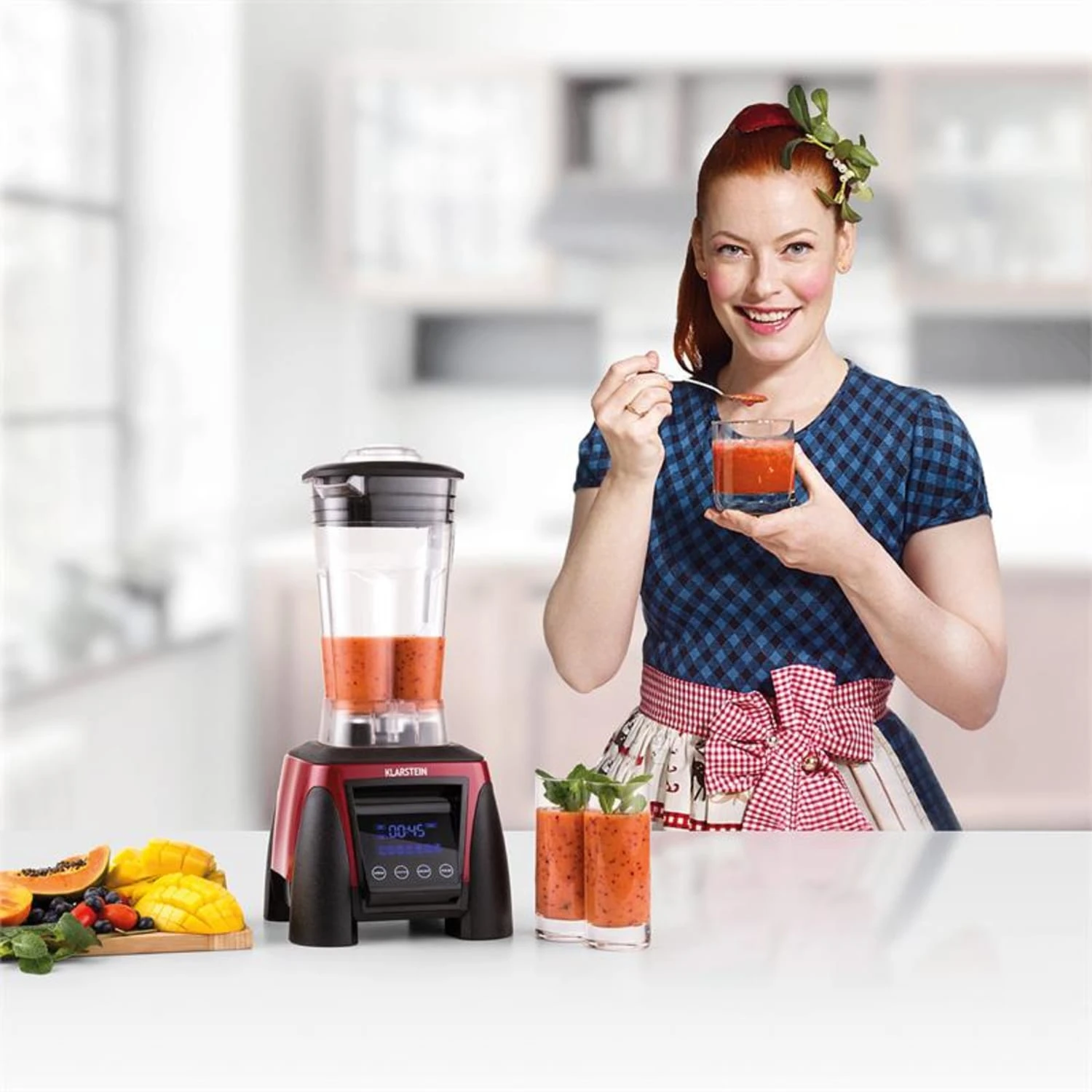 Herakles 8G Standmixer Rot Mit Cover 1800W 2,4 PS 2 Liter BPA-frei 3 Herakles 8G Standmixer Rot Mit Cover 1800W 2,4 PS 2 Liter BPA-frei – Bild 3