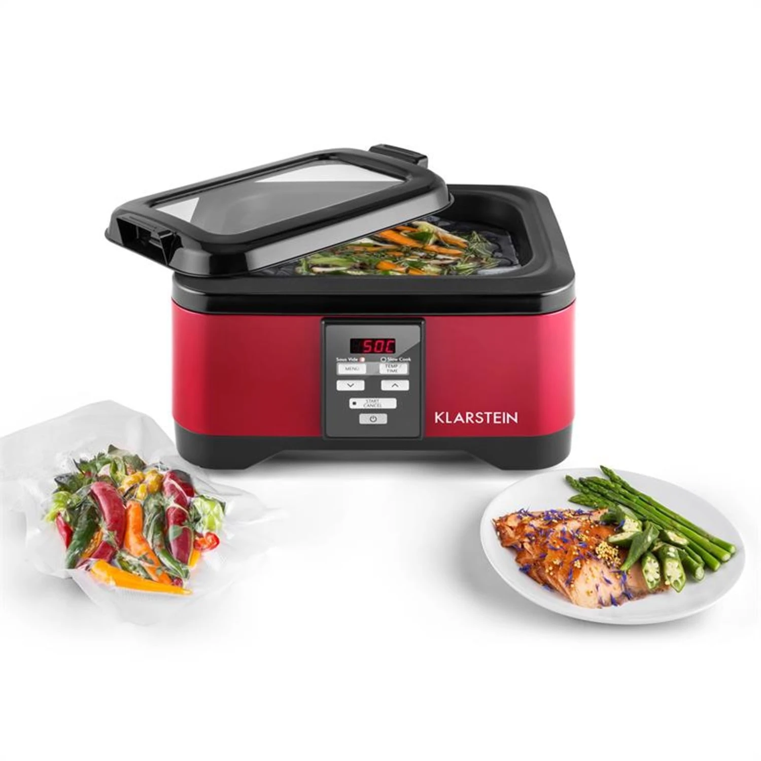 Tastemaker Sous Vide Garer Mit Foodlocker Slim Vakuumierer Und Vakuumierfolien-Rolle Komplett-Set 2 Tastemaker Sous Vide Garer Mit Foodlocker Slim Vakuumierer Und Vakuumierfolien-Rolle Komplett-Set – Bild 2