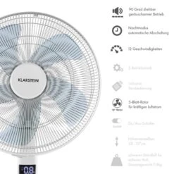 Silent Storm Standventilator 2er-Set 16" (41cm) 5-Blatt-Rotor Weiß 10 Silent Storm Standventilator 2er-Set 16" (41cm) 5-Blatt-Rotor Weiß -Haushaltsgeräte Geschäft 60002055 yy 0004 detail Klarstein Silent Storm Standventilator weiss reedit