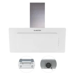 Lorea 90 Dunstabzugshaube Inklusive 2 X Aktivkohlefilter Weiß -Haushaltsgeräte Geschäft 60002200 yy 0004 detail Klarstein Lorea Abzugshaube 90cm weiss