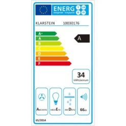 Aurea VII Dunstabzugshaube Umluftset 90cm Aktivkohlefilter Weiß -Haushaltsgeräte Geschäft 60002225 energy label