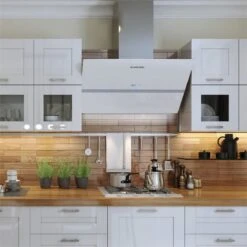 Aurea VII Dunstabzugshaube Umluftset 90cm Aktivkohlefilter Weiß -Haushaltsgeräte Geschäft 60002225 yy 0003 ambient Klarstein Aurea VII Abzugshaube 90cm