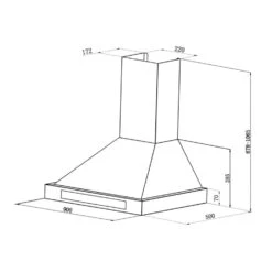 Zelda 90cm Dunstabzugshaube Umluftset 620 M³/h Aktivkohlefilter -Haushaltsgeräte Geschäft 60002279 yy 0008 logo Klarstein Zelda 90 Dunstabzugshaube 90 cm silber
