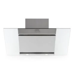 Zola Dunstabzugshaube Umluftset 90cm 635m³/h Aktivkohlefilter Silber -Haushaltsgeräte Geschäft 60002281 yy 0004 front Klarstein Zola Dunstabzugshaube 90 cm reedit v2