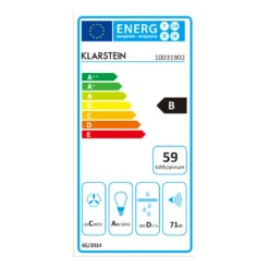 Balzac Dunstabzugshaube Umluftset 60cm 640m³/h Aktivkohlefilter -Haushaltsgeräte Geschäft 60002283 energy label