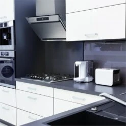 Balzac Dunstabzugshaube Umluftset 60cm 640m³/h Aktivkohlefilter -Haushaltsgeräte Geschäft 60002283 yy 0003 ambient Klarstein Balzac 60 Dunstabzugshaube Edelstahl