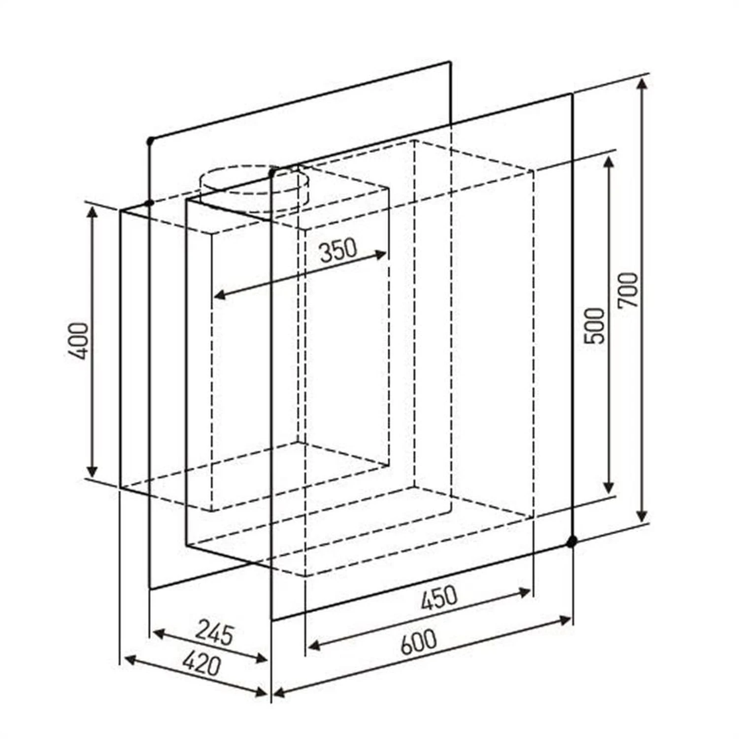 Karree Dunstabzugshaube Umluftset 60cm 640 M³/h LED Edelstahl Weiß 7 Karree Dunstabzugshaube Umluftset 60cm 640 M³/h LED Edelstahl Weiß – Bild 7