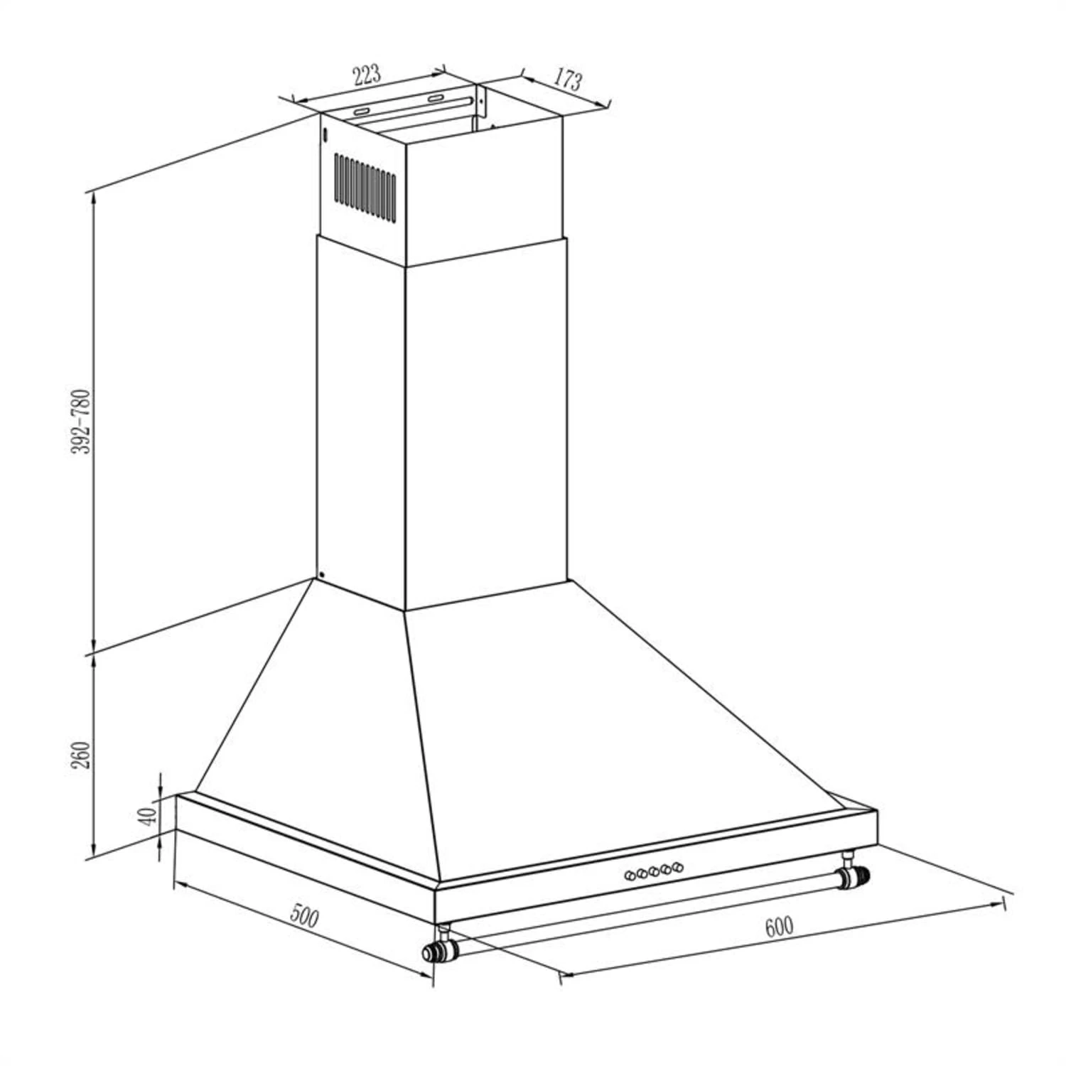 Montblanc Dunstabzugshaube Umluftset 610m³/h 165W 2x1,5W Schwarz 5 Montblanc Dunstabzugshaube Umluftset 610m³/h 165W 2x1,5W Schwarz – Bild 5