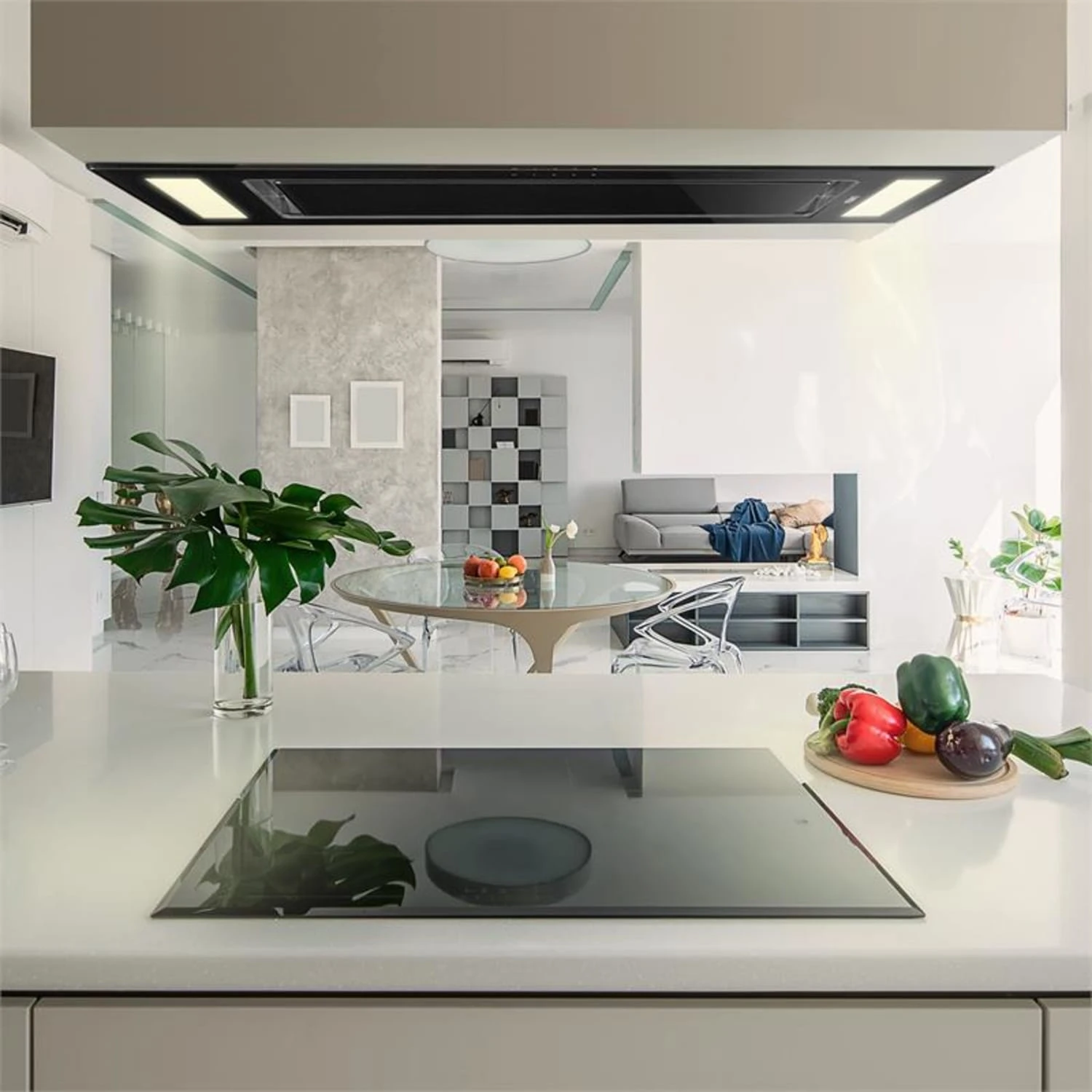 Remy Dunstabzugshaube Umluftset 90cm 230W 620m³/h Schwarz 2 Remy Dunstabzugshaube Umluftset 90cm 230W 620m³/h Schwarz – Bild 2