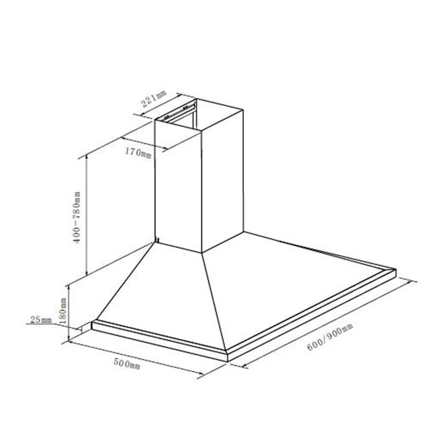 Galina Dunstabzugshaube Umluftset 60 Cm 350 M³/h LED Edelstahl 8 Galina Dunstabzugshaube Umluftset 60 Cm 350 M³/h LED Edelstahl – Bild 8