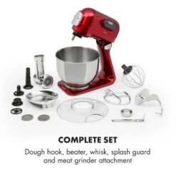 Curve Plus Küchenmaschinen-Set | 5l | 4-in-1 Fleischwolf | Rot 16 Curve Plus Küchenmaschinen-Set | 5l | 4-in-1 Fleischwolf | Rot -Haushaltsgeräte Geschäft 60002329 yy 0010 logo Klarstein Curve Plus Kuechenmaschinen Set rot