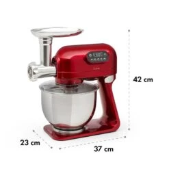 Curve Plus Küchenmaschinen-Set | 5l | 4-in-1 Fleischwolf | Rot 17 Curve Plus Küchenmaschinen-Set | 5l | 4-in-1 Fleischwolf | Rot -Haushaltsgeräte Geschäft 60002329 yy 0012 logo Klarstein Curve Plus Kuechenmaschinen Set rot
