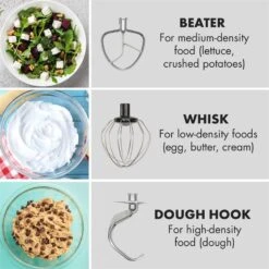 Curve Plus Küchenmaschinen-Set | 5l | 4-in-1 Fleischwolf | Silber -Haushaltsgeräte Geschäft 60002330 yy 0007 logo Klarstein Curve Plus Kuechenmaschinen Set silber