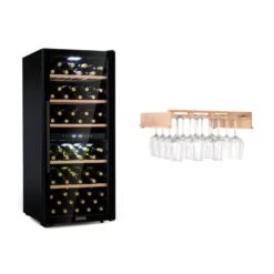 Barossa 102 Duo Weinkühlschrank-Set 2 Zonen 102 Fl. Weinglasregal